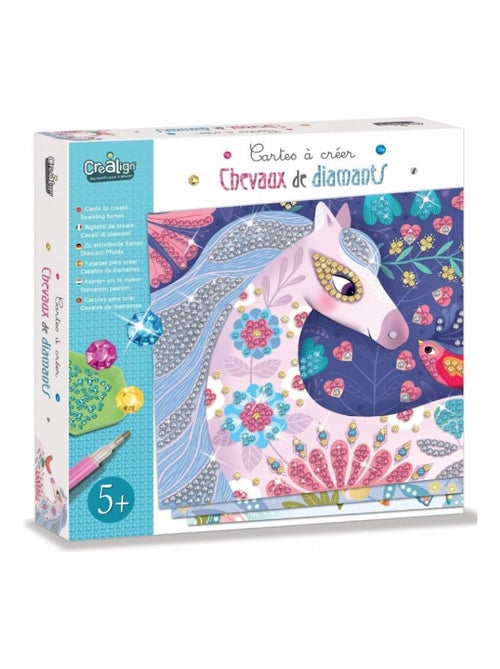 Coffret cartes a creer - Chevaux dediamants - Kiabi