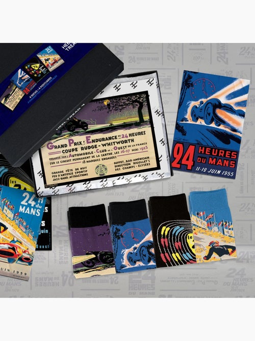 Coffret Chaussettes 24H Le Mans, Les Affiches Mythiques - Kiabi