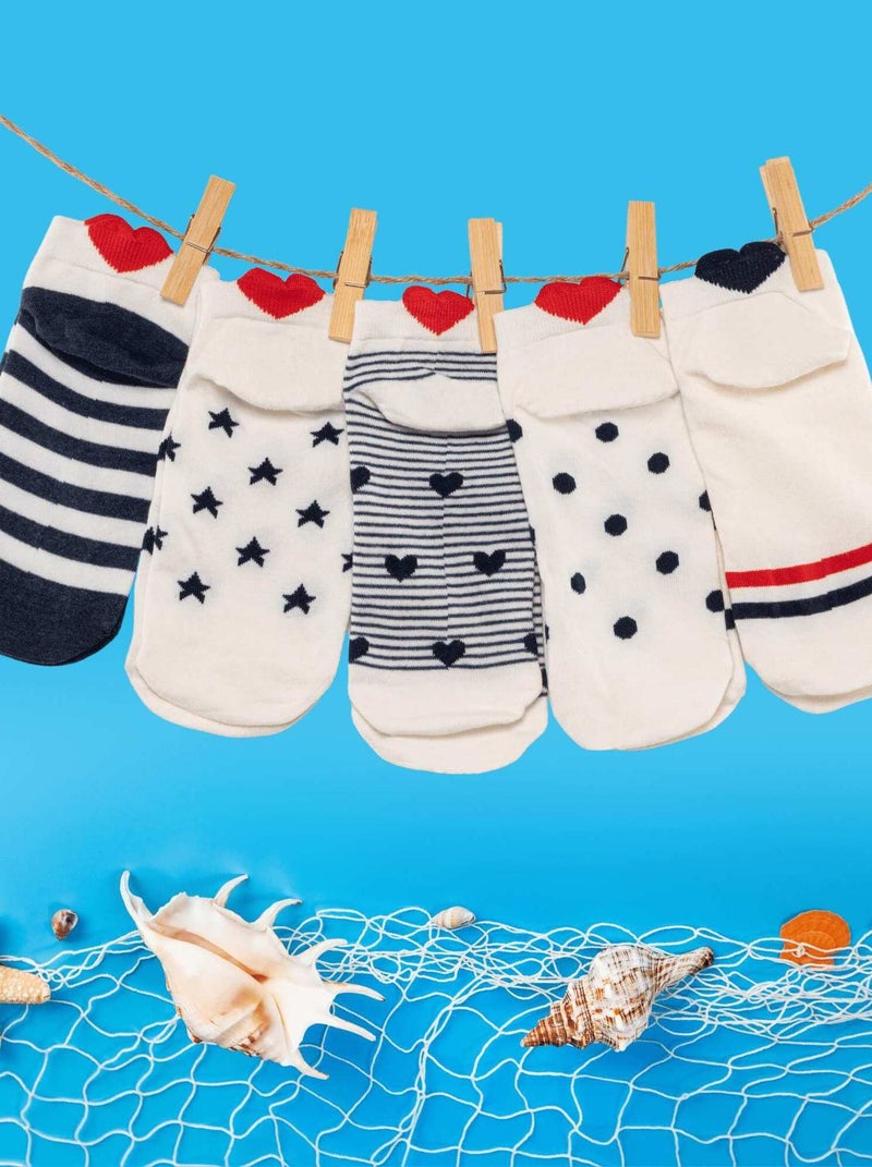 Coffret Chaussettes Coeur Marinière (Lot x5)- SockUp- 35-42 Multicolore - Kiabi