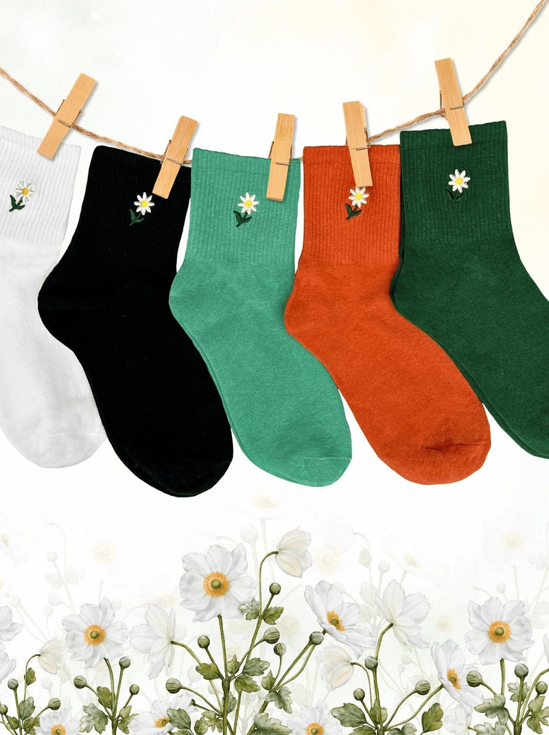 Coffret Chaussettes En Coton Fleurs (lot x5)- SockUp- 35-43 Multicolore - Kiabi