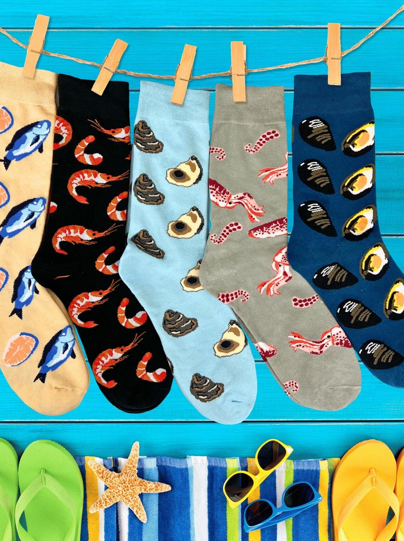 Coffret Chaussettes En Coton Pêcheur (lot x5)- SockUp- 37-45 Multicolore - Kiabi