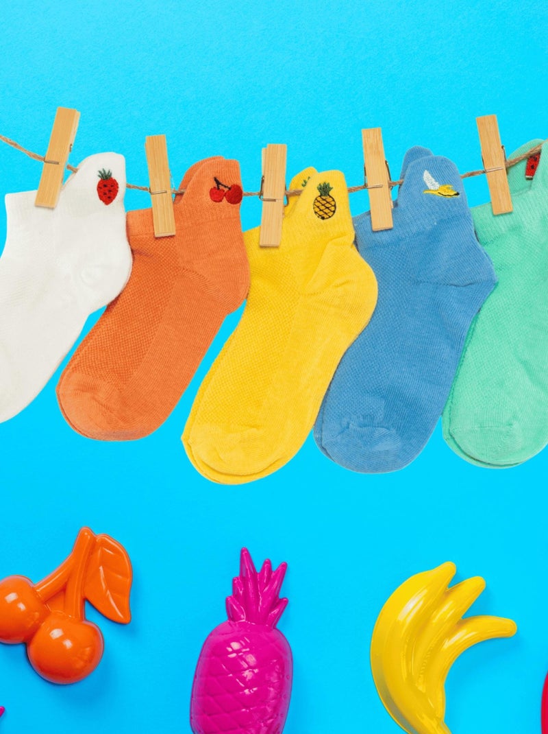 Coffret Chaussettes Fruits Enfants & Bébés (Lot x5)- SockUp- 9 à 12 ans Multicolore - Kiabi