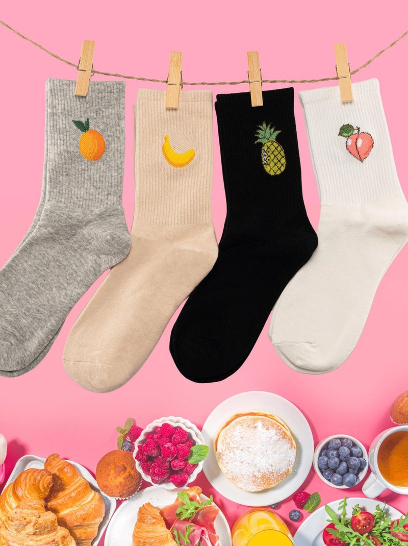Coffret Chaussettes Salade De Fruits (Lot x4)- SockUp- 36-44 Multicolore - Kiabi