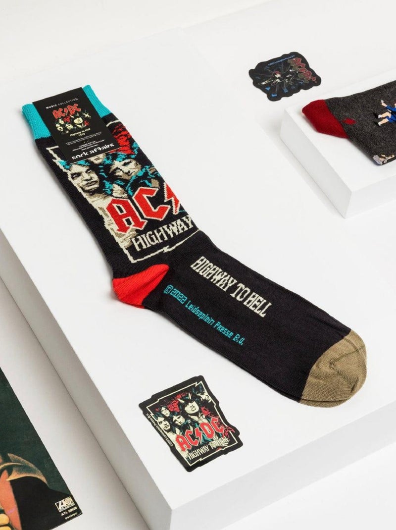 Coffret Chaussettes Sock Affairs Officiel AC/DC Noir Gris - Kiabi