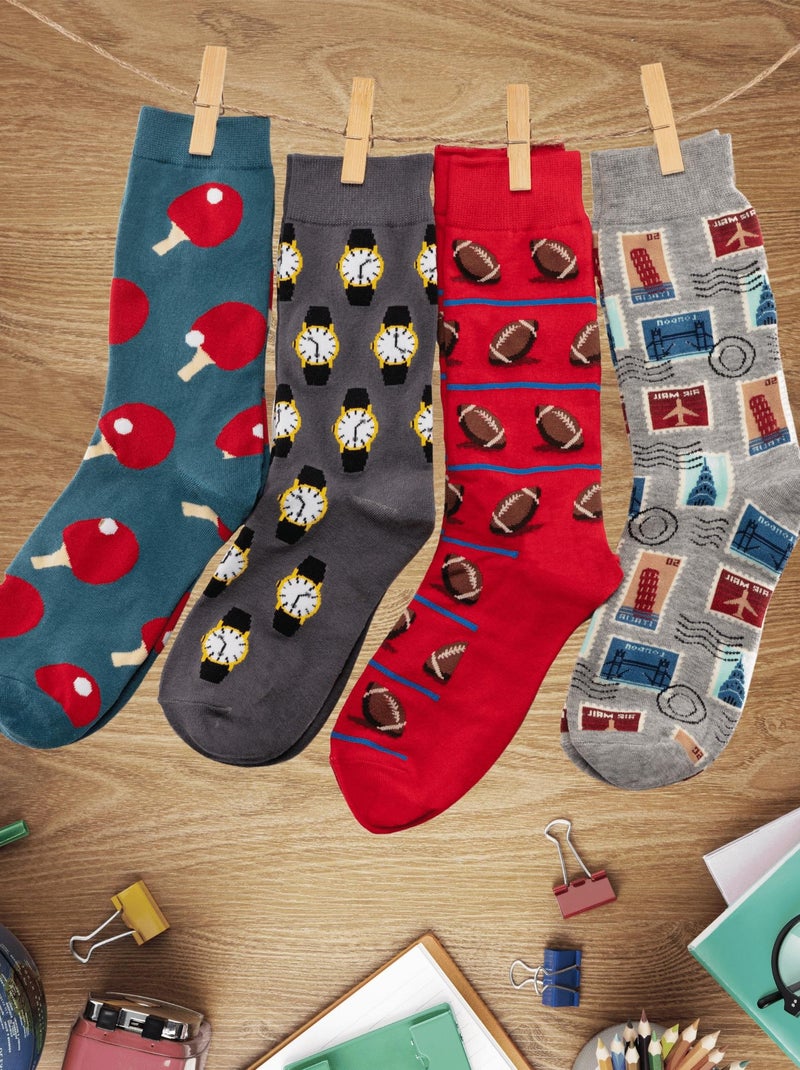 Coffret Chaussettes Super Papa (Lot x4)- SockUp- 37-45 Multicolore - Kiabi