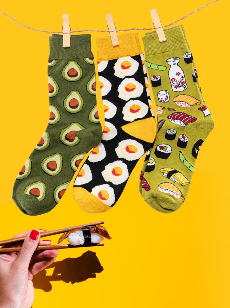 Coffret Chaussettes Sushi (Lot x3)- SockUp- 37-45 Multicolore - Kiabi