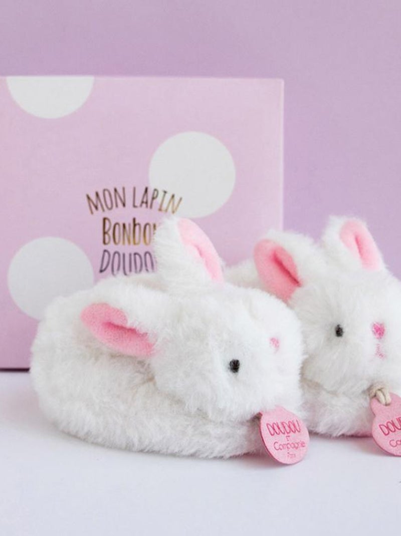 Coffret chaussons hochet Mon tout petit lapin rose (0-6 mois) Rose - Kiabi