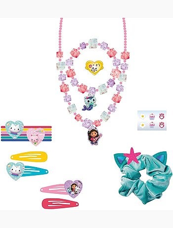 Coffret cheveux enfant La Maison de Gabby : chouchous, pinces
