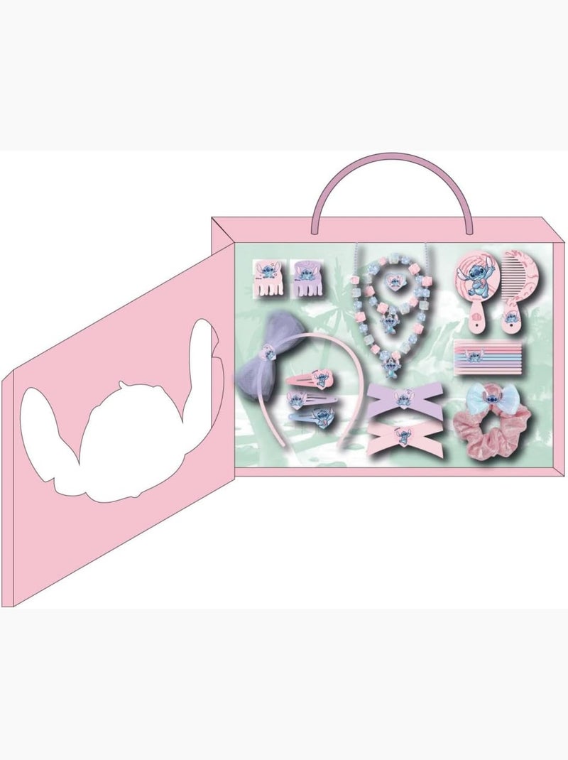 Coffret cheveux enfant Stitch : 21 accessoires coiffure et bijoux Multicolore - Kiabi