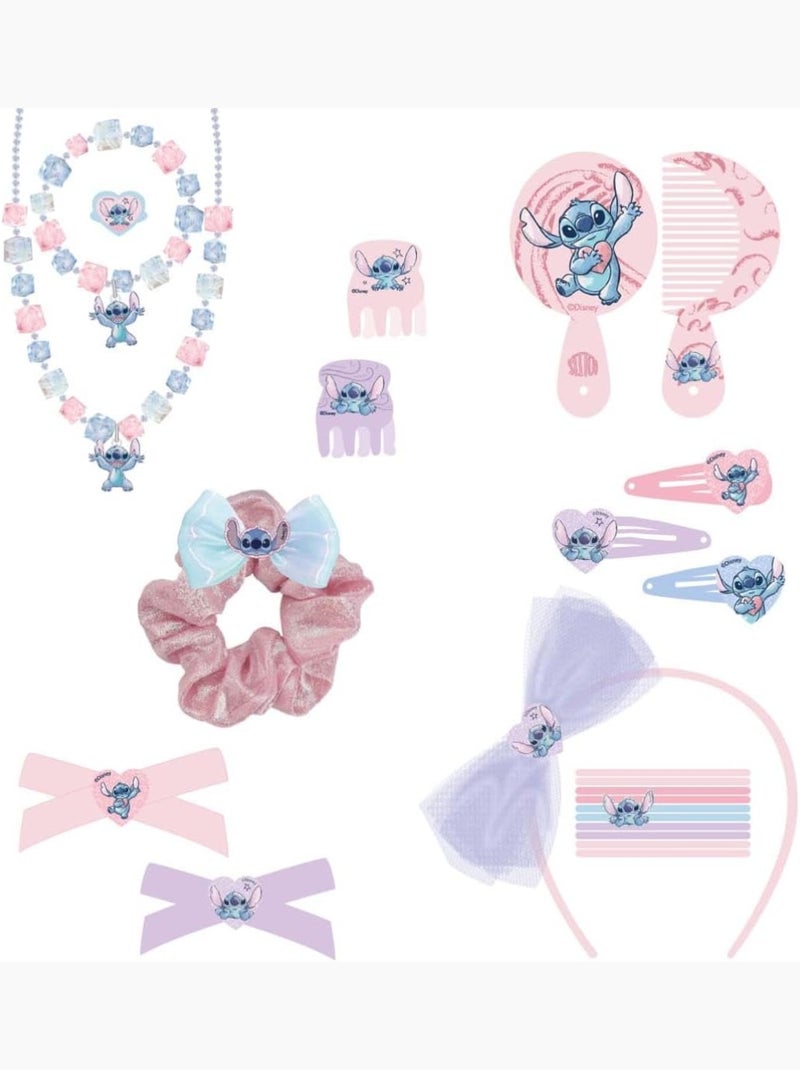 Coffret cheveux enfant Stitch : 21 accessoires coiffure et bijoux Multicolore - Kiabi