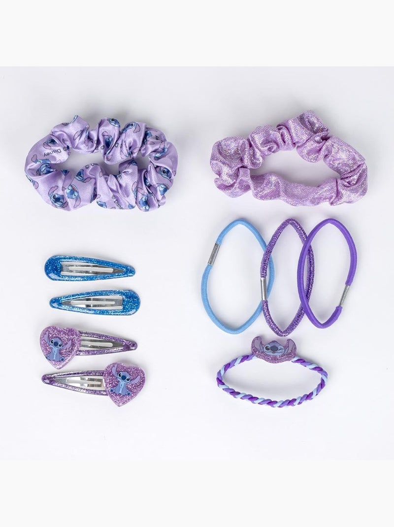 Coffret cheveux enfant Stitch bleu et violet : 10 accessoires Multicolore - Kiabi