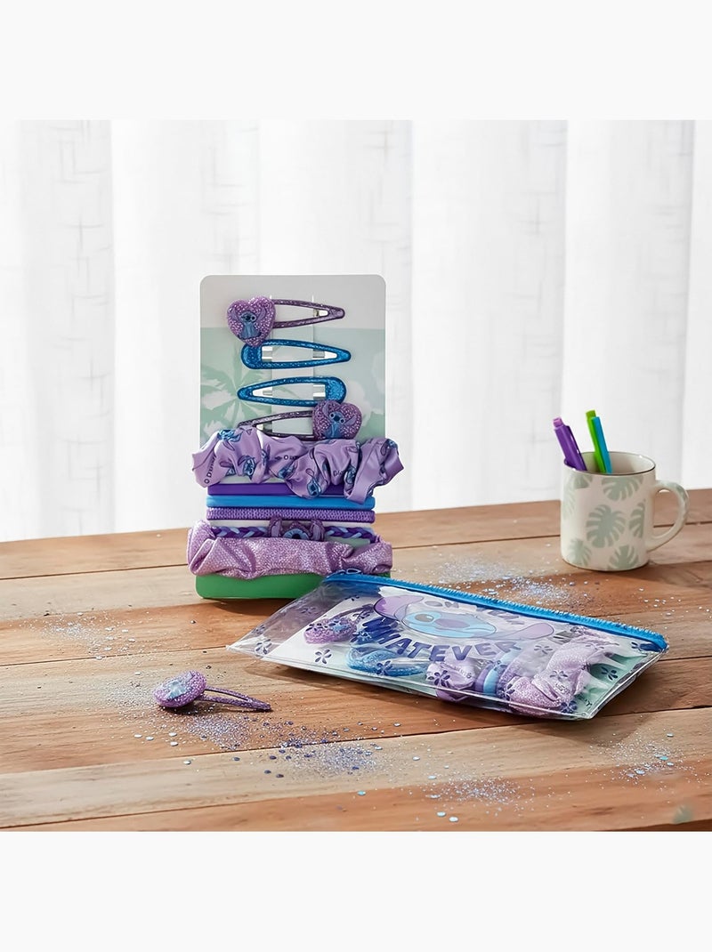 Coffret cheveux enfant Stitch bleu et violet : 10 accessoires Multicolore - Kiabi