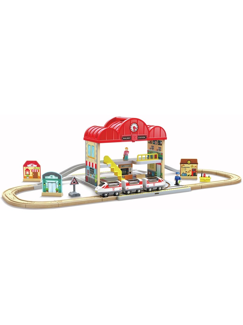 Coffret circuit de train portable Rouge - Kiabi