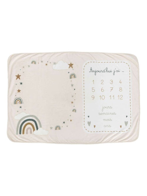 Coffret couverture âge étape bébé Arc en ciel - Kiabi