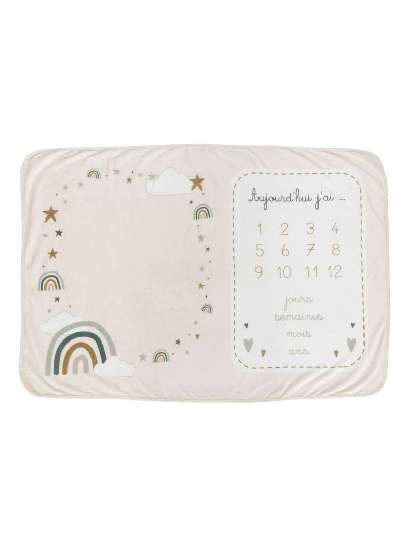 Coffret couverture étape bébé arc en ciel Beige - Kiabi