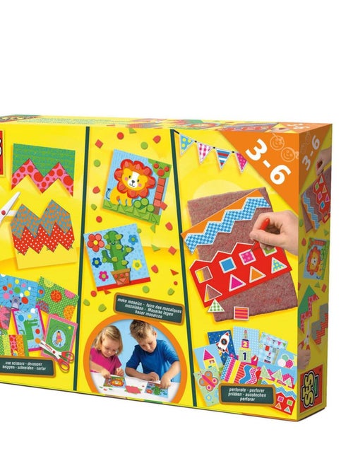 Coffret créatif : Perforer, découper et faire des mosaïques - Kiabi Coffret créatif : Perforer, découper et faire des mosaïques - Kiabi