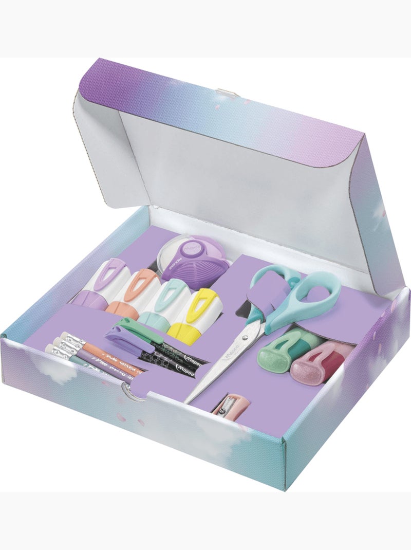 Coffret d criture pastel 14 pièces crayons Multicolore - Kiabi