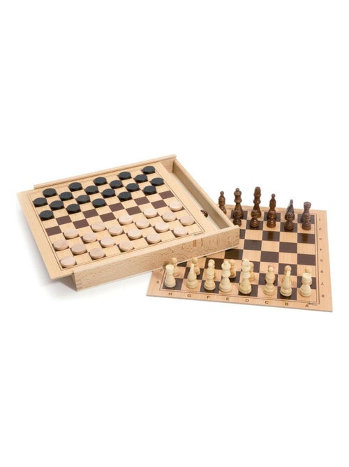 Coffret d echecs et de dames - Kiabi