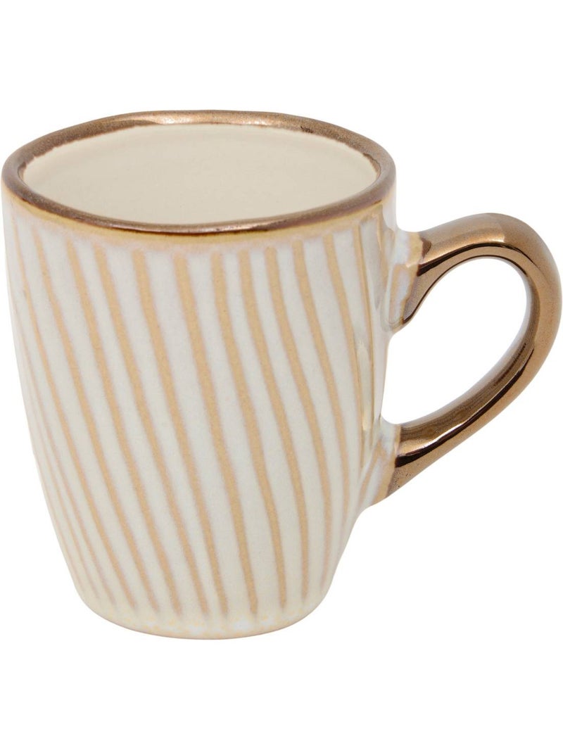 Coffret de 2 tasses avec coupelles en faïence ella Blanc - Kiabi
