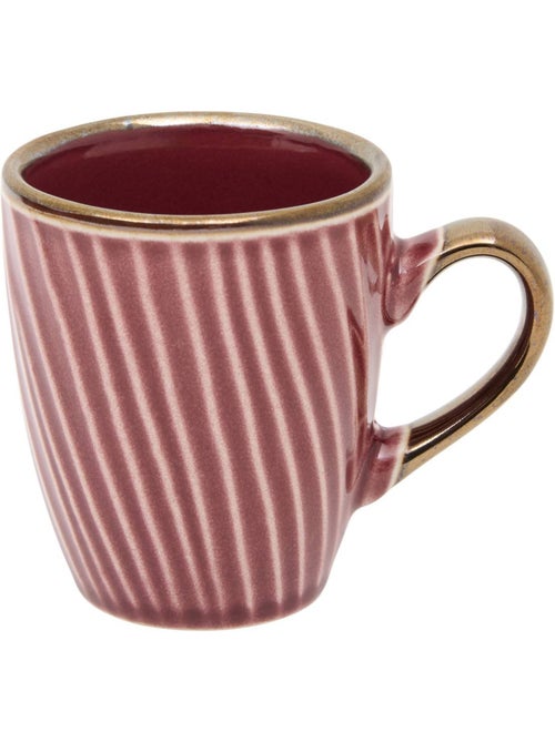 Coffret de 2 tasses avec coupelles en faïence ELLA - Kiabi