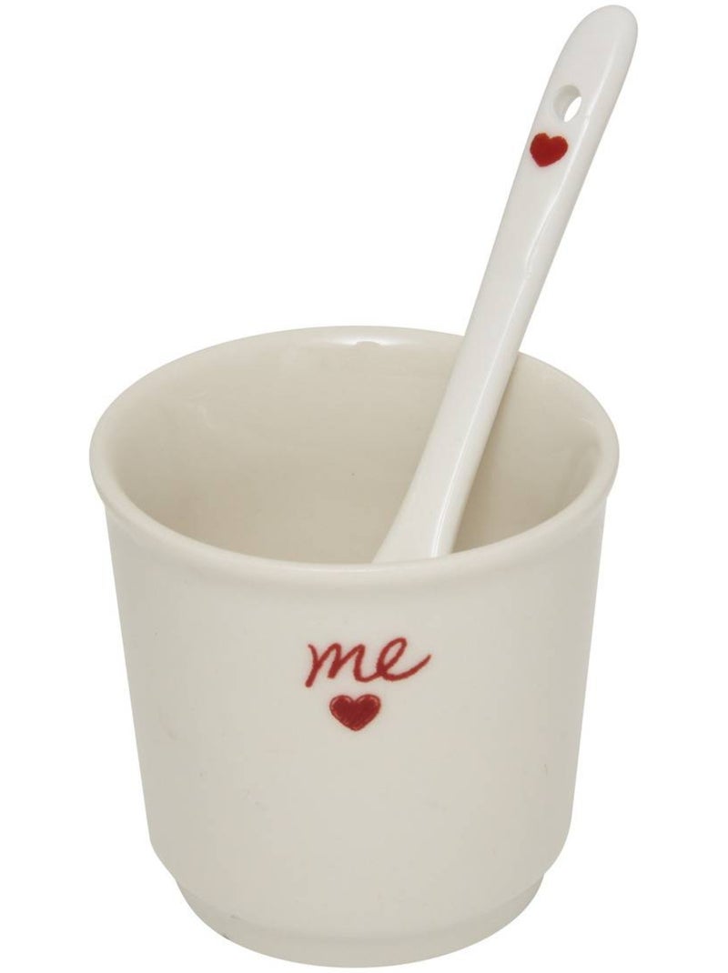 Coffret de 2 tasses VALENTINE Blanc - Kiabi