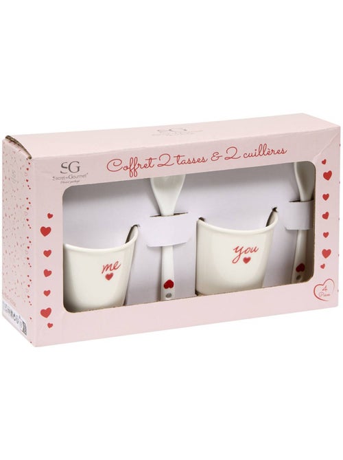 Coffret de 2 tasses VALENTINE - Kiabi Coffret de 2 tasses VALENTINE - Kiabi