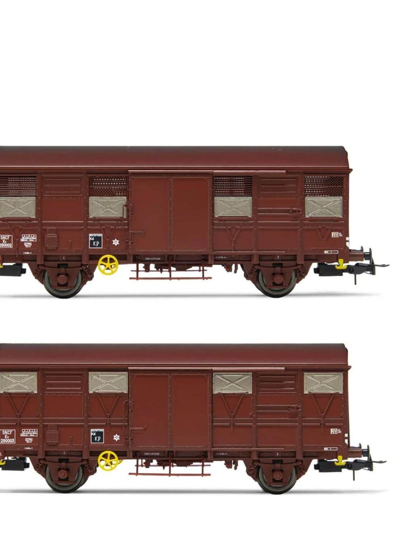 Coffret de 2 wagons SNCF fermés à 2 essieux Kv Permaplex, avec volets ouverts N/A - Kiabi