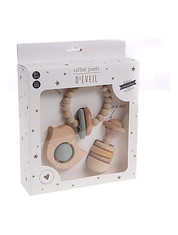Coffret de 3 jouets d'éveil en bois et silicone LOUISON