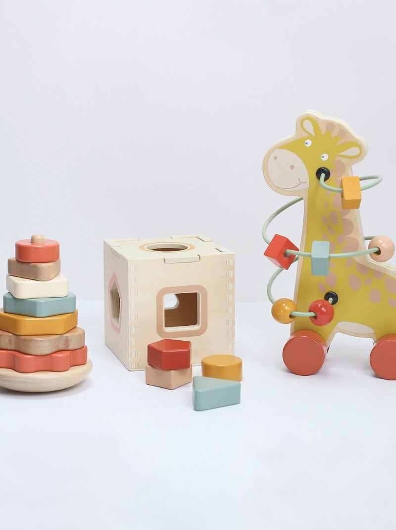 Coffret de 3 jouets d'éveil en bois Multicolore - Kiabi
