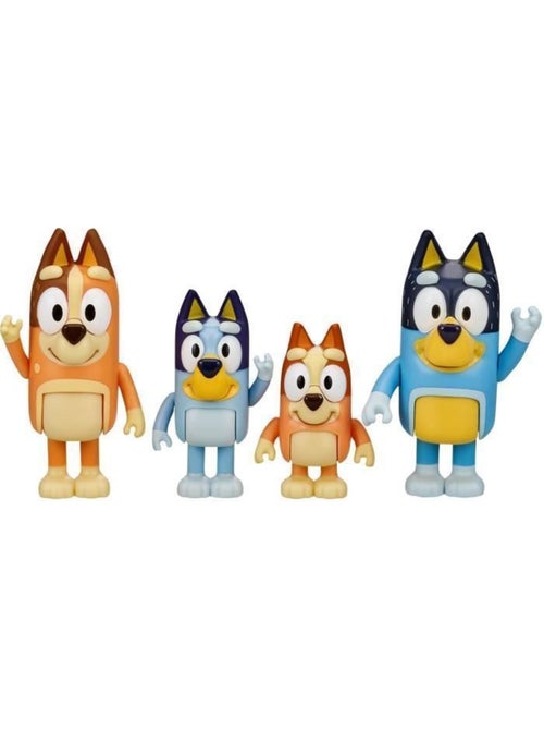 Coffret de 4 figurines de la famille de bluey - moose toys - Kiabi