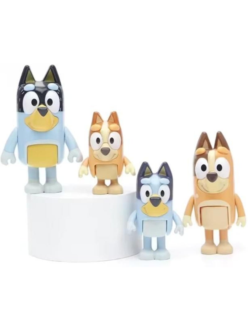 Coffret de 4 figurines de la famille de bluey - moose toys Blanc - Kiabi