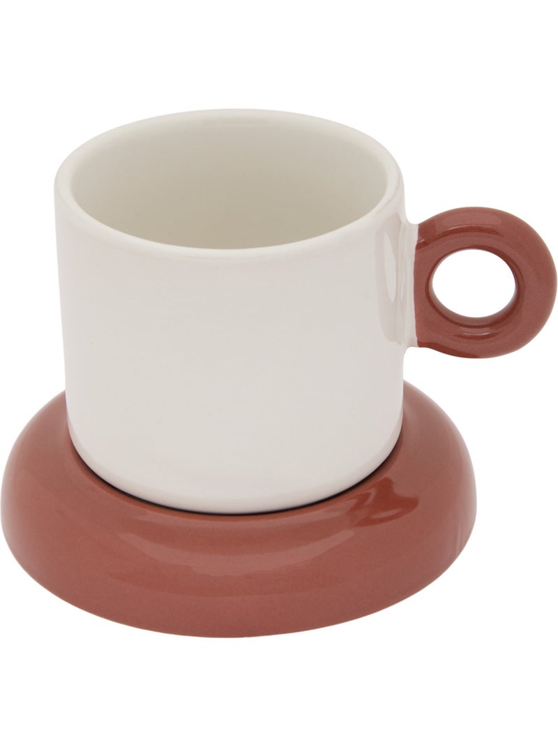Coffret de 4 tasses en grès HOMY Multicolore - Kiabi
