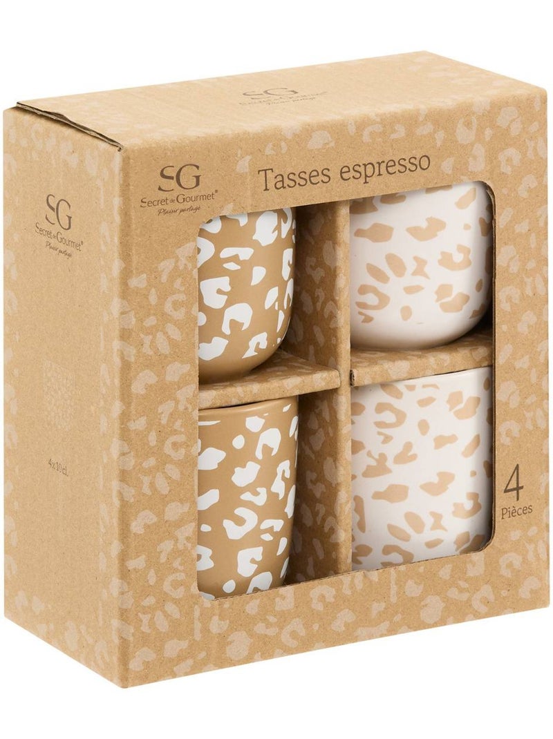 Coffret de 4 tasses leopardi Transparent - Kiabi