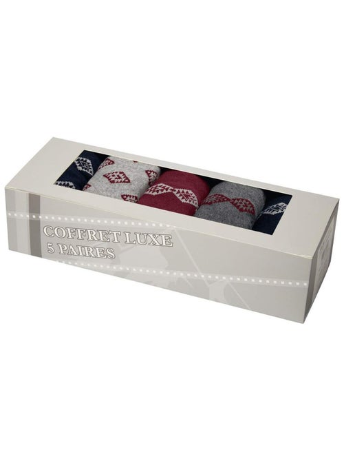 Coffret de 5 Paires de Chaussettes   - ATLAS FOR MEN - Kiabi