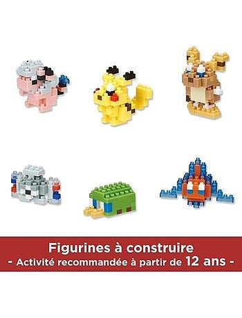 Coffret de 6 figurines en briques - bandai - nanoblock - pack pokémon type électrique