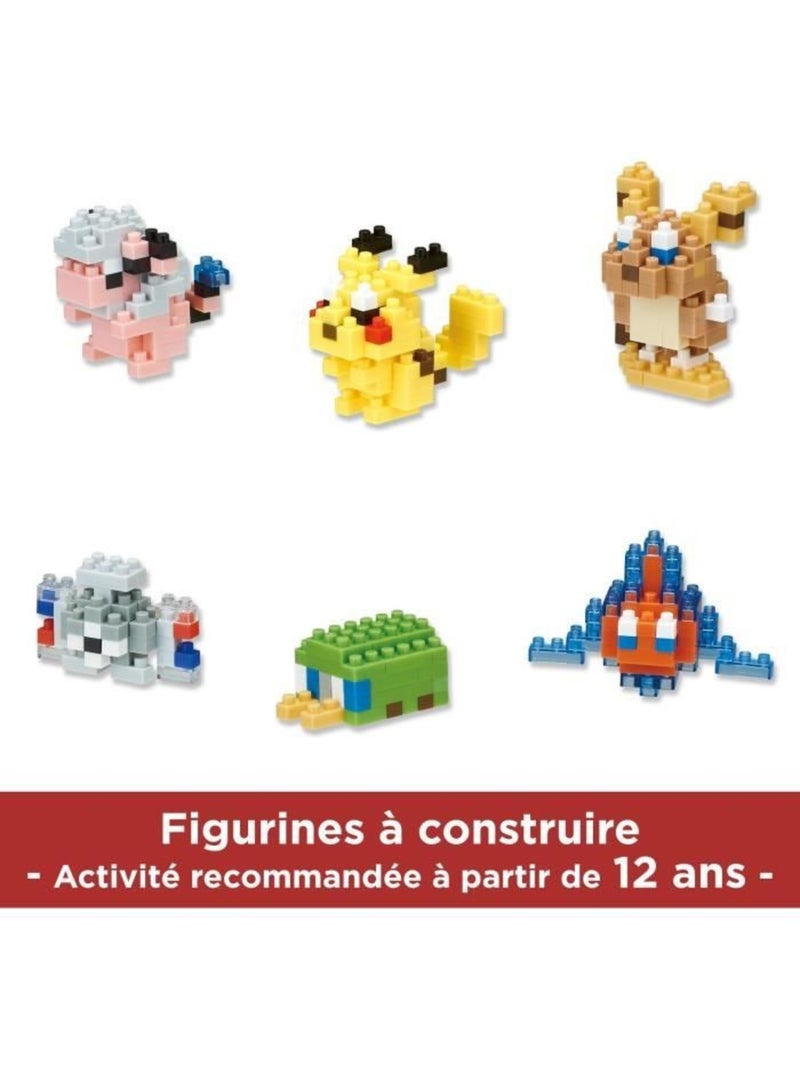 Coffret de 6 figurines en briques - bandai - nanoblock - pack pokémon type électrique Jaune - Kiabi