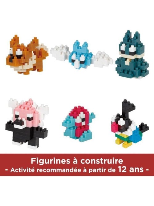 Coffret de 6 figurines en briques - bandai - nanoblock - pack pokémon type normal - Kiabi
