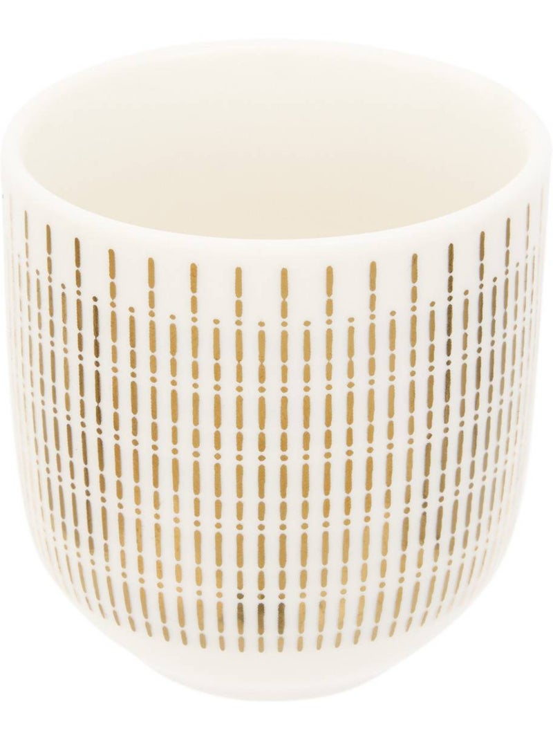 Coffret de 6 tasses en porcelaine lunis Doré - Kiabi