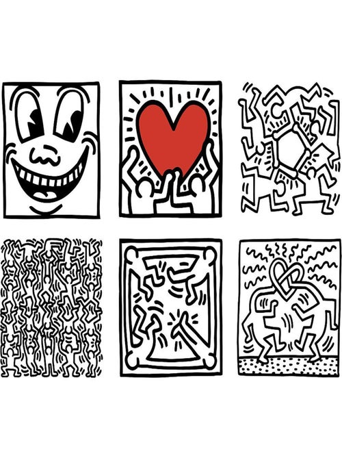 Coffret de 9 cubes Keith Haring - Kiabi