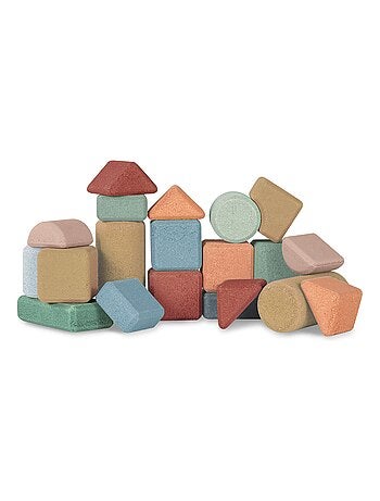 Coffret de blocs de construction en liège - 20 pcs