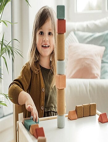Coffret de blocs de construction en liège - 20 pcs