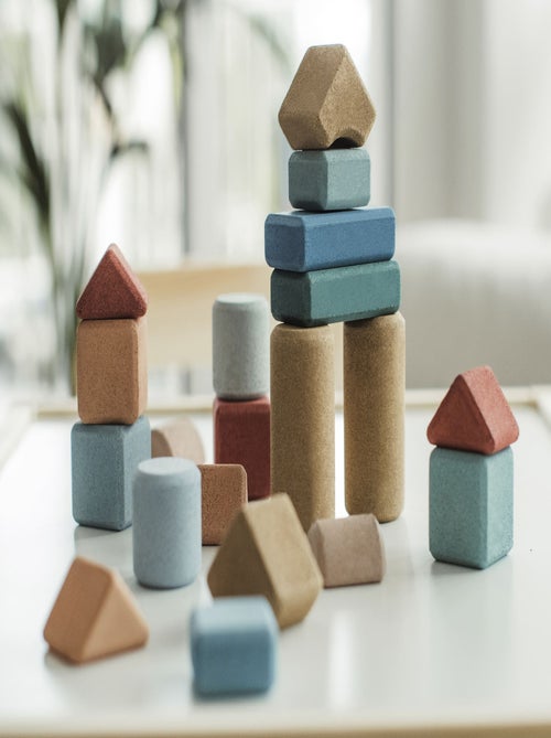 Coffret de blocs de construction en liège - 20 pcs - Kiabi