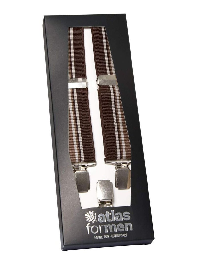 Coffret de Bretelles New Pionners   - ATLAS FOR MEN Blanc Marron - Kiabi
