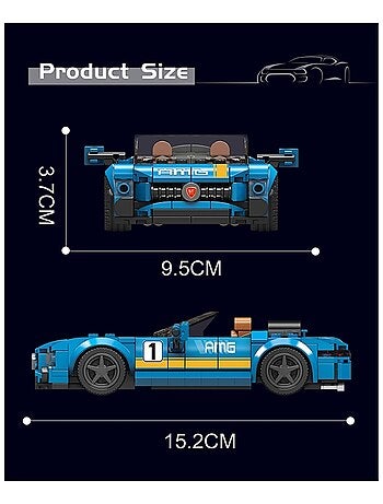 Coffret de construction de modèle de voiture décapotable amg gtc