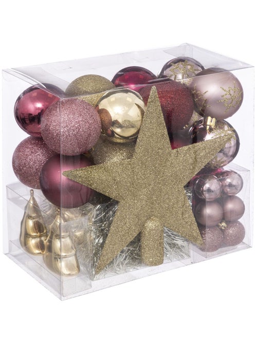 Coffret de décorations pour sapin de Noël 44 pièces - Kiabi Coffret de décorations pour sapin de Noël 44 pièces - Kiabi