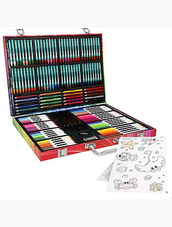 Coffret de dessin pour enfants avec 130 pièces de peinture et de couleur colorbaby