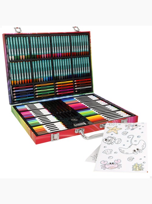 Coffret de dessin pour enfants avec 130 pièces de peinture et de couleur colorbaby - Kiabi