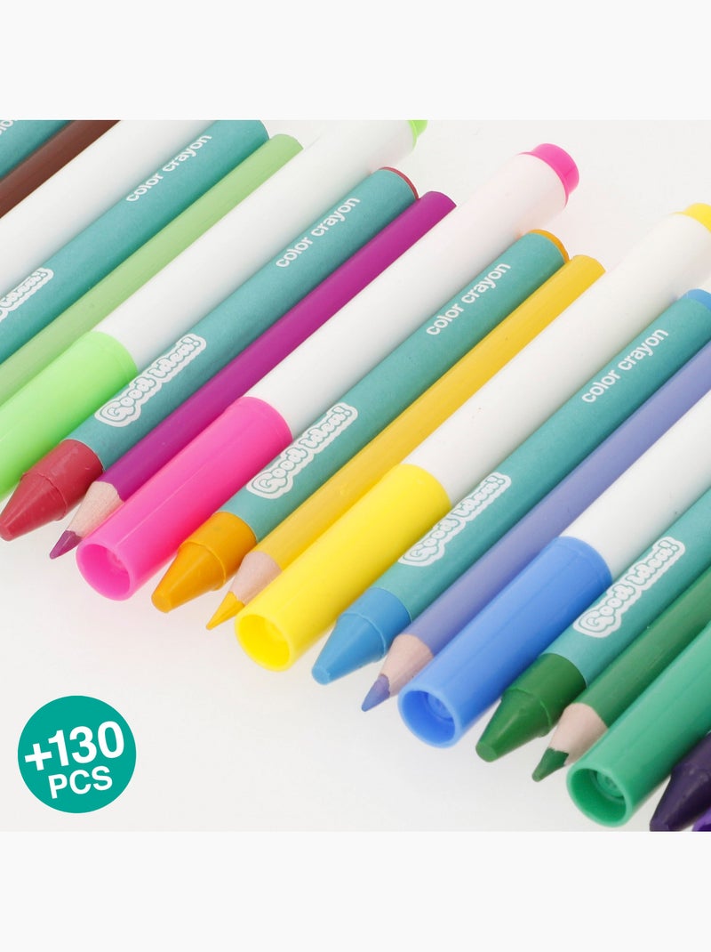 Coffret de dessin pour enfants avec 130 pièces de peinture et de couleur colorbaby N/A - Kiabi