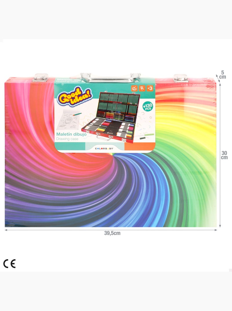 Coffret de dessin pour enfants avec 130 pièces de peinture et de couleur colorbaby N/A - Kiabi