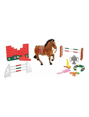 Coffret de jeu enfant avec cheval et accessoires de concours